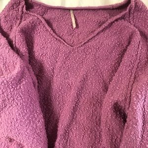 Free People Pink Textured Sweater